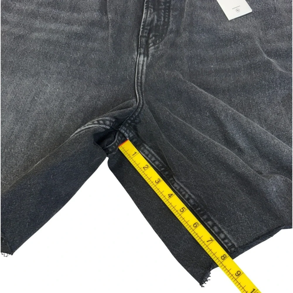 Good American Bermuda Shorts 24 Plus Black Wash Mid Rise Denim NWT Capsule Item